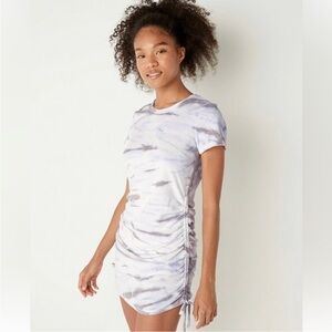 PINK VS Women's Tie-Dye gray and white touched terry towel Swim cover up Dress